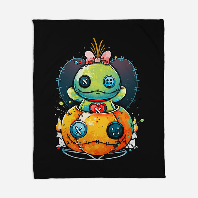 Voodoo Pumpkin-None-Fleece-Blanket-Vallina84