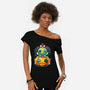 Voodoo Pumpkin-Womens-Off Shoulder-Tee-Vallina84