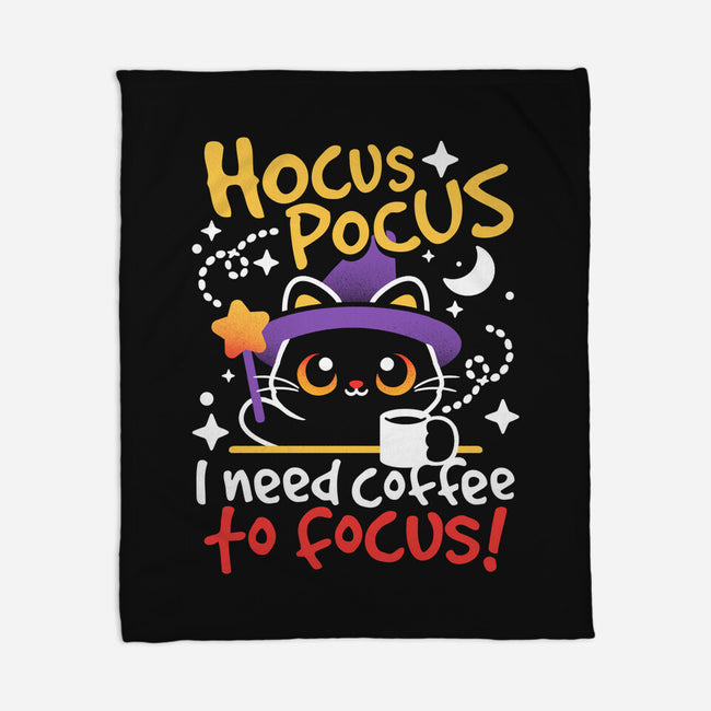 Need Coffee To Focus-None-Fleece-Blanket-NemiMakeit