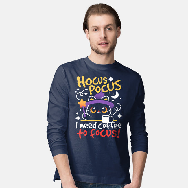 Need Coffee To Focus-Mens-Long Sleeved-Tee-NemiMakeit