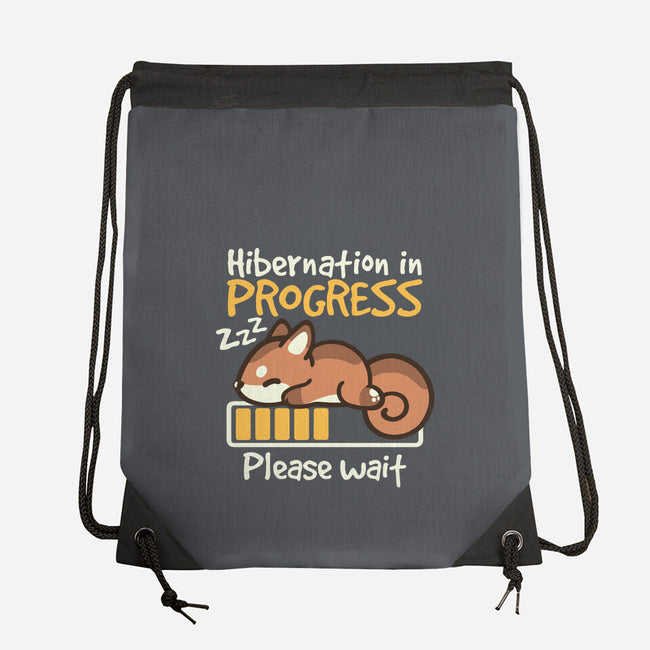 Hibernation In Progress Squirrel-None-Drawstring-Bag-NemiMakeit