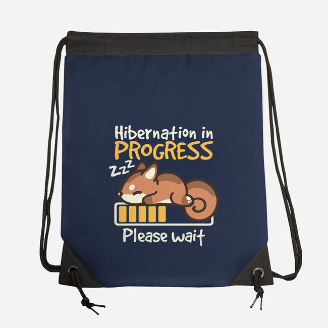 Hibernation In Progress Squirrel-None-Drawstring-Bag-NemiMakeit