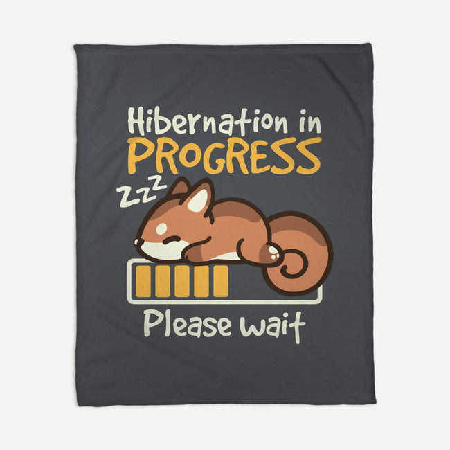 Hibernation In Progress Squirrel-None-Fleece-Blanket-NemiMakeit