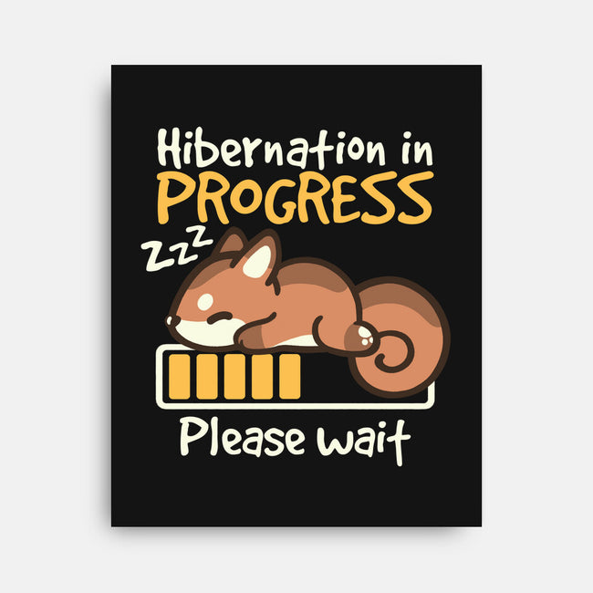 Hibernation In Progress Squirrel-None-Stretched-Canvas-NemiMakeit