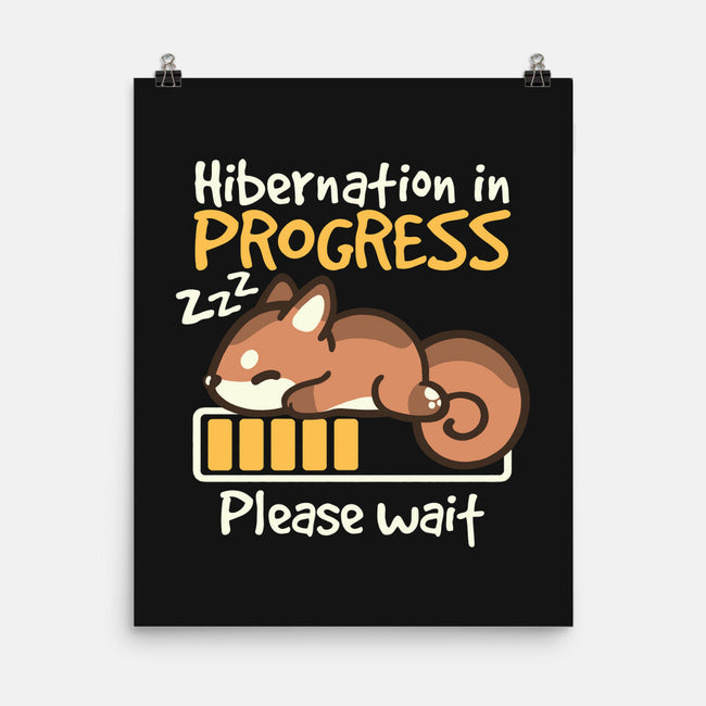 Hibernation In Progress Squirrel-None-Matte-Poster-NemiMakeit