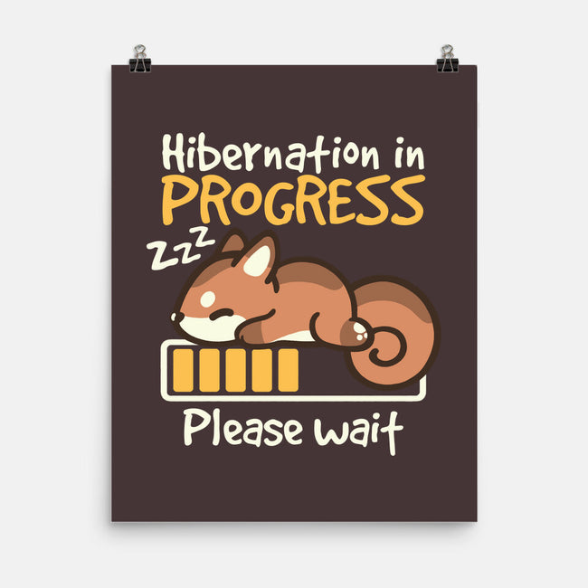 Hibernation In Progress Squirrel-None-Matte-Poster-NemiMakeit