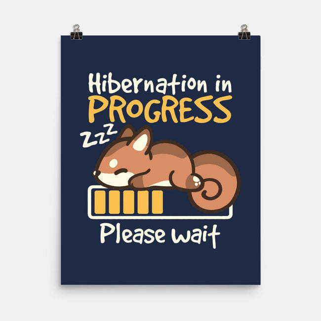 Hibernation In Progress Squirrel-None-Matte-Poster-NemiMakeit