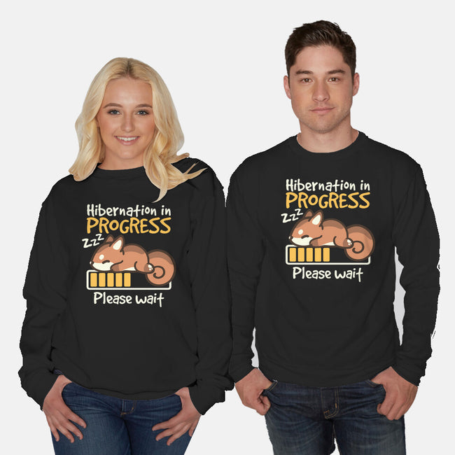 Hibernation In Progress Squirrel-Unisex-Crew Neck-Sweatshirt-NemiMakeit