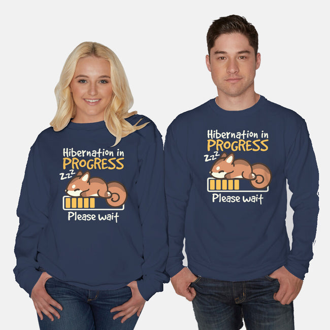 Hibernation In Progress Squirrel-Unisex-Crew Neck-Sweatshirt-NemiMakeit