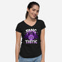 Spooky And Fangtastic-Womens-V-Neck-Tee-Vallina84