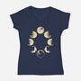 Meow Cycle-Womens-V-Neck-Tee-Thiago Correa