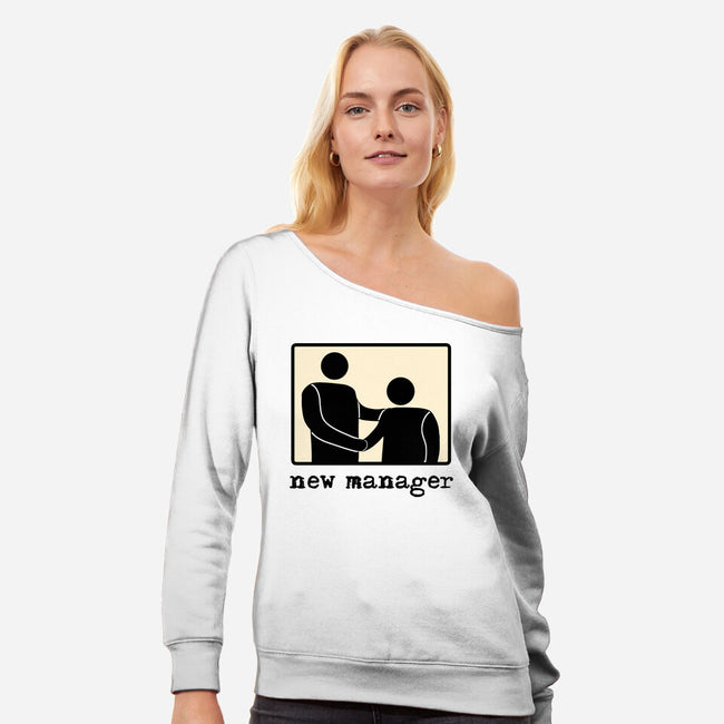 New Manager-Womens-Off Shoulder-Sweatshirt-nickzzarto