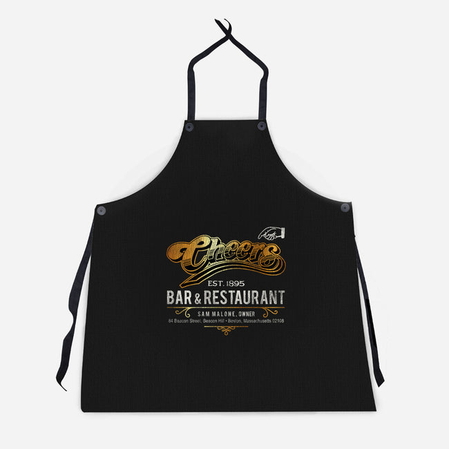 Sam's Bar-Unisex-Kitchen-Apron-AlemaArt