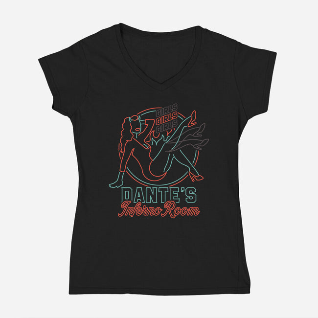 Dante Devil Girl-Womens-V-Neck-Tee-Studio Mootant