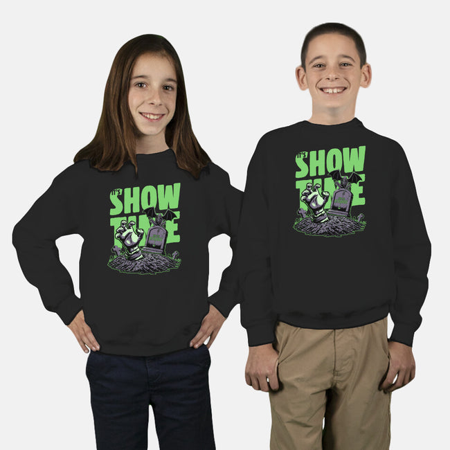 Beetle Graveyard Showtime-Youth-Crew Neck-Sweatshirt-Studio Mootant