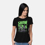 Beetle Graveyard Showtime-Womens-Basic-Tee-Studio Mootant