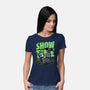 Beetle Graveyard Showtime-Womens-Basic-Tee-Studio Mootant