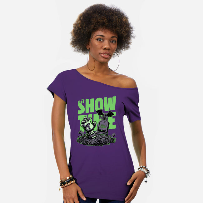 Beetle Graveyard Showtime-Womens-Off Shoulder-Tee-Studio Mootant