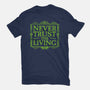 Never Trust Living-Womens-Basic-Tee-teesgeex