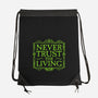 Never Trust Living-None-Drawstring-Bag-teesgeex