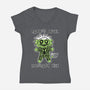 BJ Badness level-Womens-V-Neck-Tee-paulagarcia