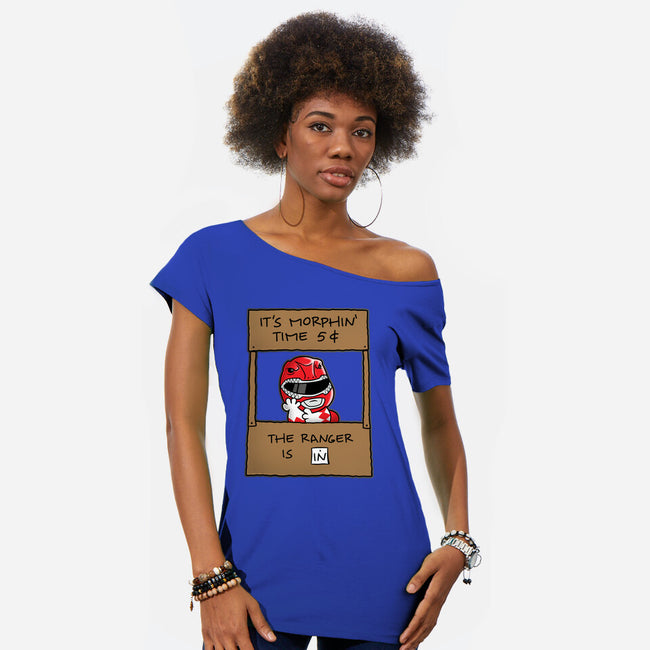 Ranger Help-Womens-Off Shoulder-Tee-Barbadifuoco