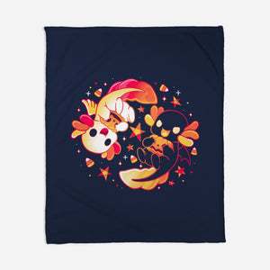 Halloween A-lotl-None-Fleece-Blanket-Vallina84