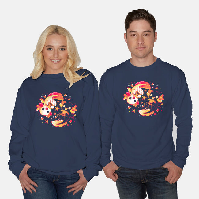 Halloween A-lotl-Unisex-Crew Neck-Sweatshirt-Vallina84