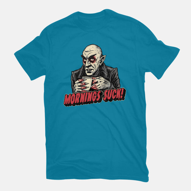 Mornings Are Sucky-Womens-Basic-Tee-glitchygorilla