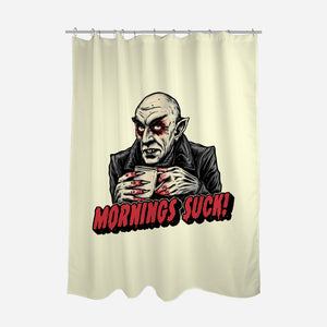 Mornings Are Sucky-None-Polyester-Shower Curtain-glitchygorilla