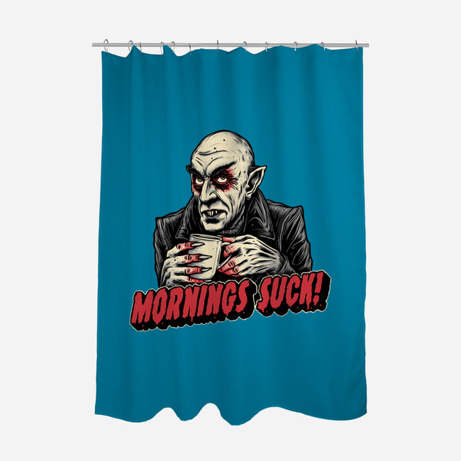 Mornings Are Sucky-None-Polyester-Shower Curtain-glitchygorilla