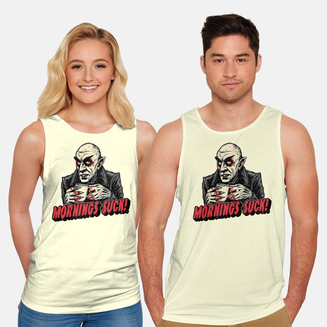 Mornings Are Sucky-Unisex-Basic-Tank-glitchygorilla