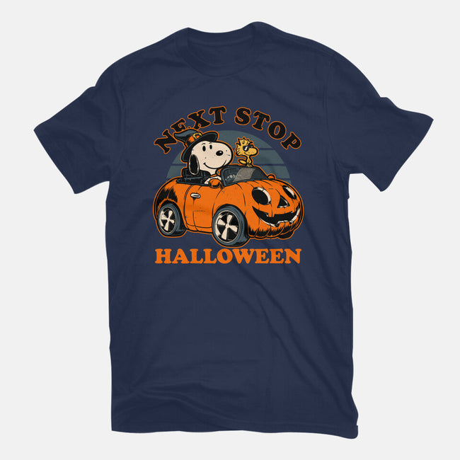 Spooky Beagle Car-Womens-Basic-Tee-Studio Mootant