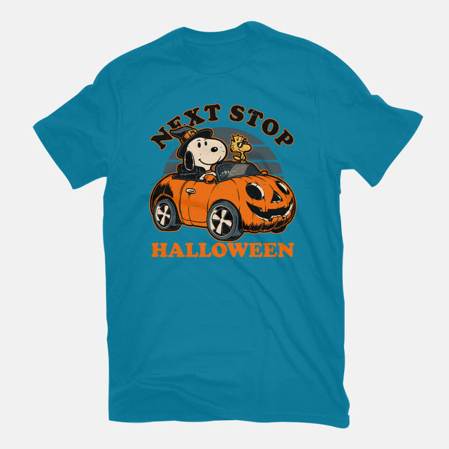 Spooky Beagle Car-Womens-Basic-Tee-Studio Mootant