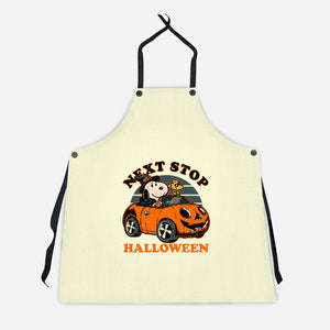 Spooky Beagle Car-Unisex-Kitchen-Apron-Studio Mootant