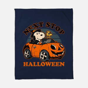 Spooky Beagle Car-None-Fleece-Blanket-Studio Mootant