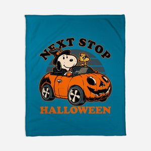 Spooky Beagle Car-None-Fleece-Blanket-Studio Mootant