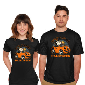 Spooky Beagle Car-Mens-Basic-Tee-Studio Mootant