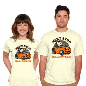 Spooky Beagle Car-Mens-Basic-Tee-Studio Mootant