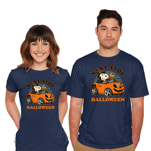 Spooky Beagle Car-Mens-Basic-Tee-Studio Mootant