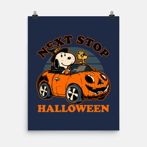 Spooky Beagle Car-None-Matte-Poster-Studio Mootant