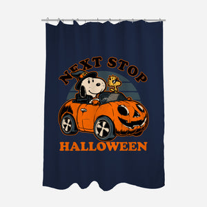 Spooky Beagle Car-None-Polyester-Shower Curtain-Studio Mootant