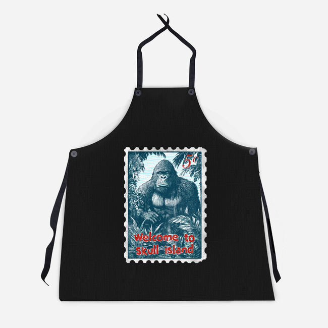 Welcome To Skull Island-Unisex-Kitchen-Apron-kharmazero