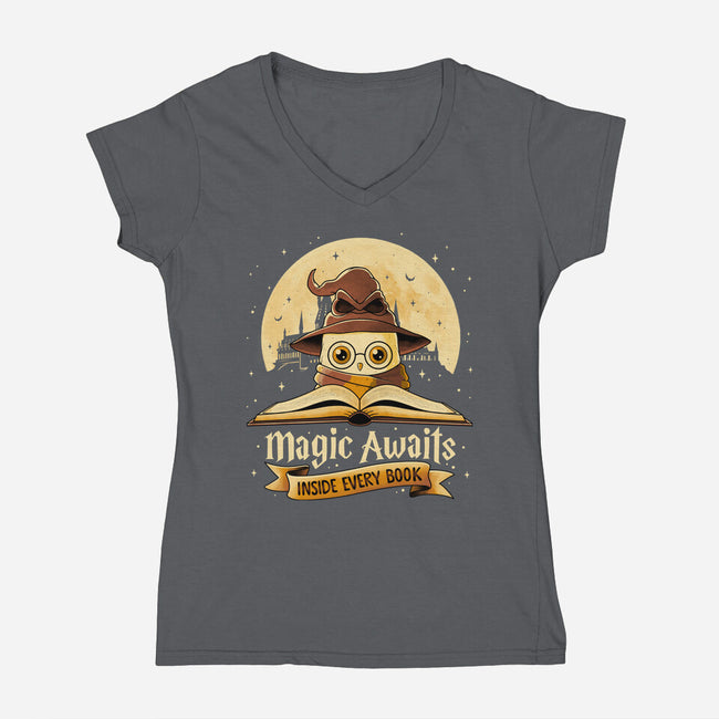 The Magic Inside-Womens-V-Neck-Tee-retrodivision