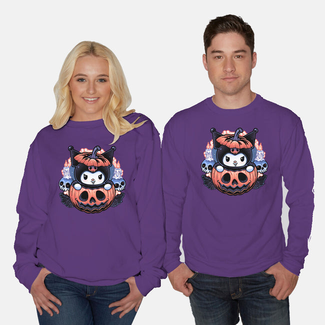 Cute Little Pumpkin-Unisex-Crew Neck-Sweatshirt-glitchygorilla