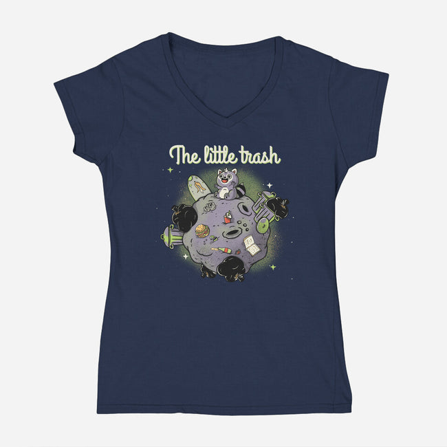 The Little Trash-Womens-V-Neck-Tee-Freecheese