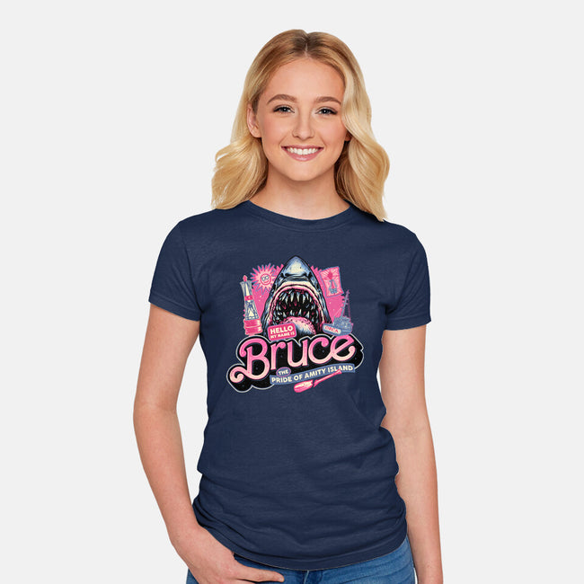 The Pride Of Amity Island-Womens-Fitted-Tee-glitchygorilla