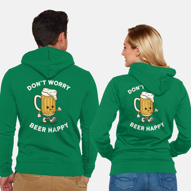 Beery Happy-Unisex-Zip-Up-Sweatshirt-Melonseta