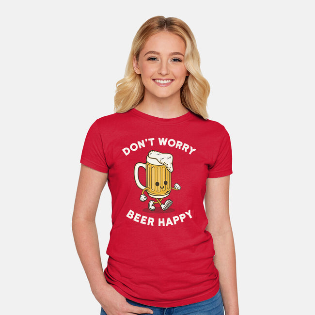 Beery Happy-Womens-Fitted-Tee-Melonseta