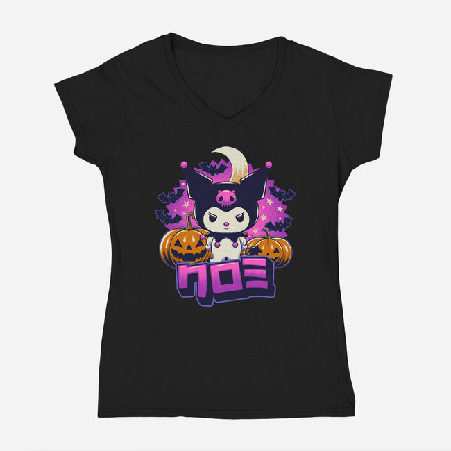 Halloween Cutie-Womens-V-Neck-Tee-rmatix